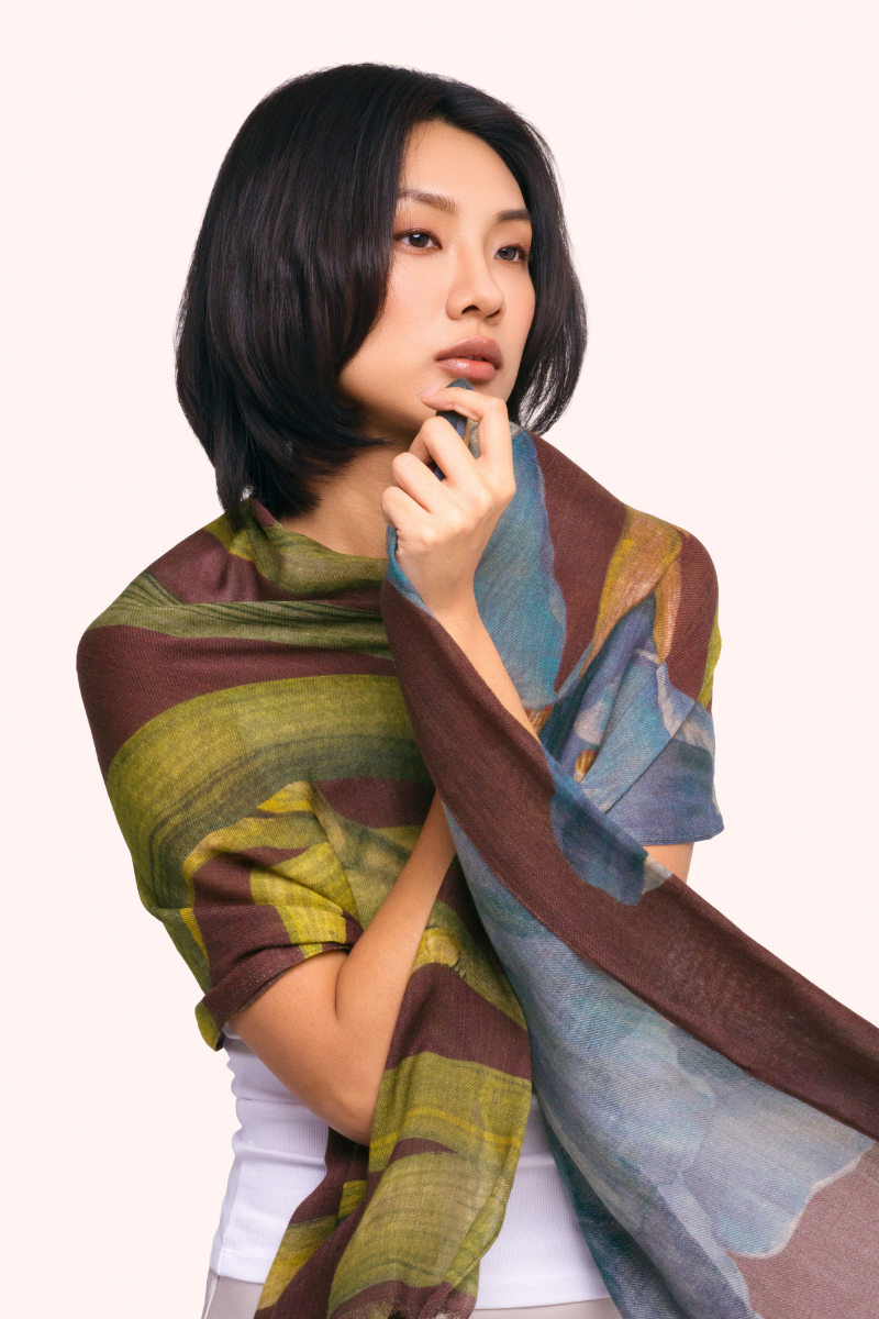 Iris Wool Mix Scarf