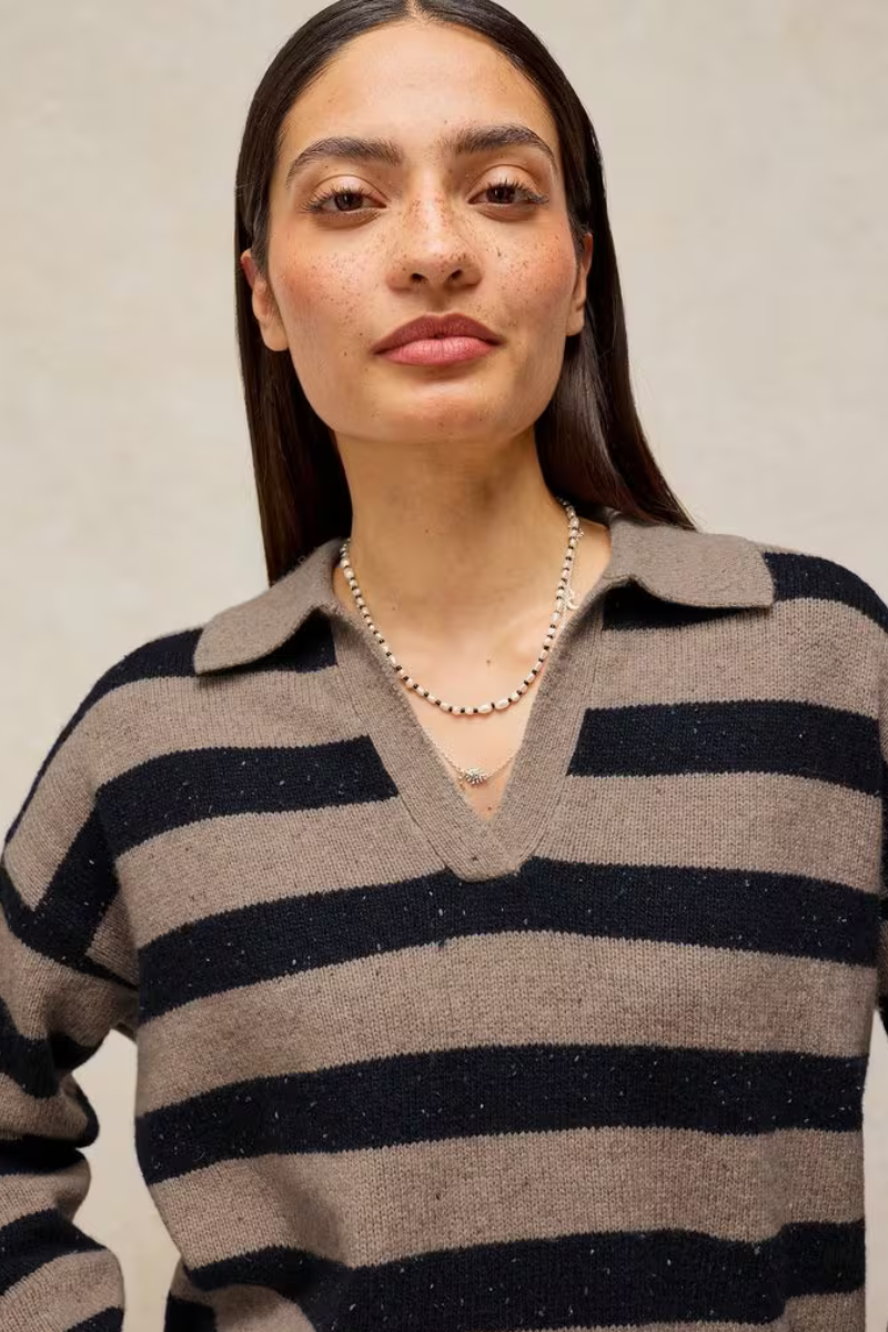 Izzy Striped Collar Jumper