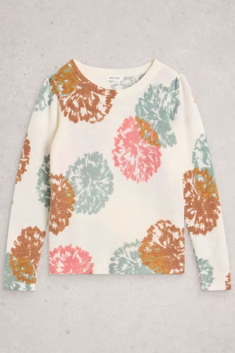 An image of the White Stuff Jodie Print Jumper