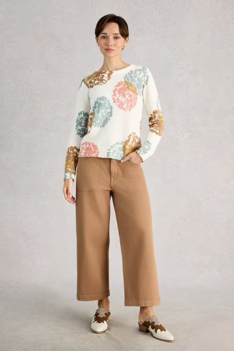An image of the White Stuff Jodie Print Jumper