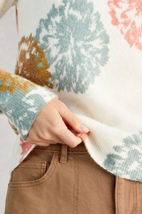 An image of the White Stuff Jodie Print Jumper