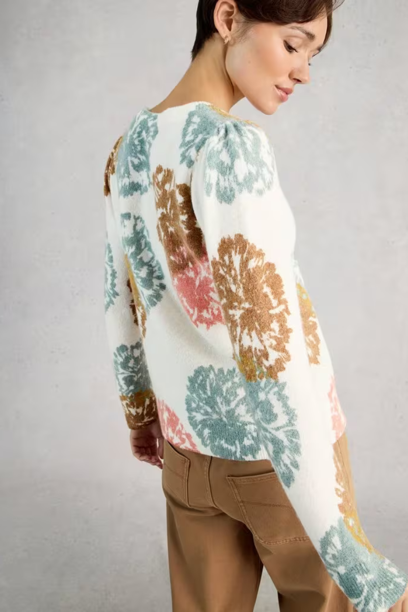 An image of the White Stuff Jodie Print Jumper