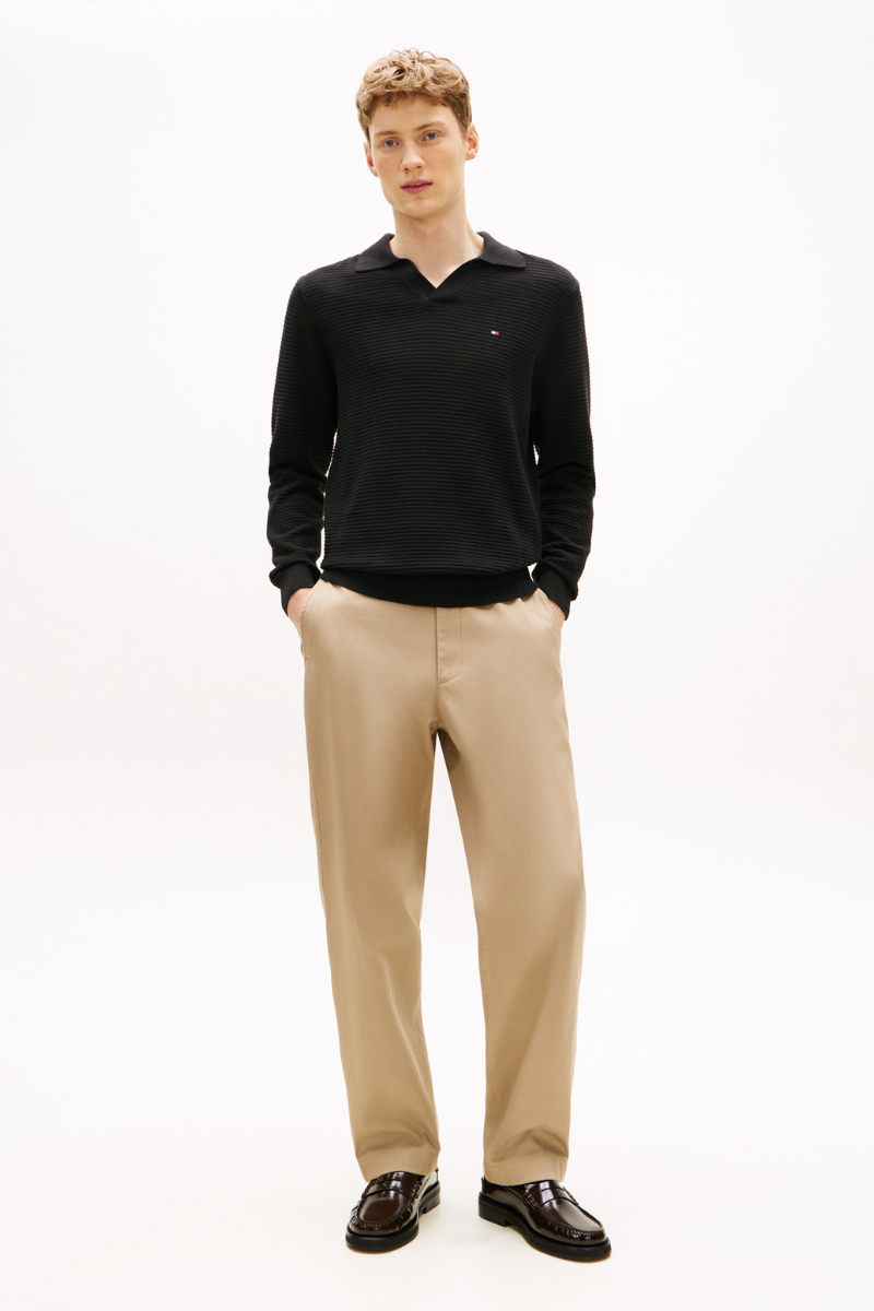 An image of the Tommy Hilfiger Seasonal Structure LS Johnny Sweater