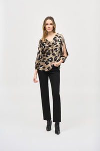 An image of the Joseph Ribkoff Animal Print Top