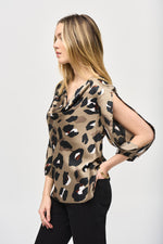 An image of the Joseph Ribkoff Animal Print Top