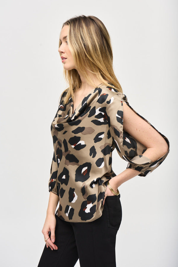 An image of the Joseph Ribkoff Animal Print Top
