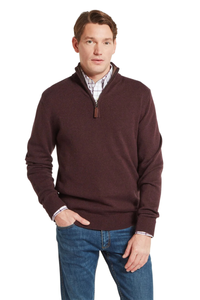 Lewis Lambswool 1/4 Zip Jumper