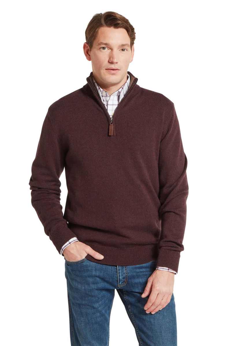 Lewis Lambswool 1/4 Zip Jumper