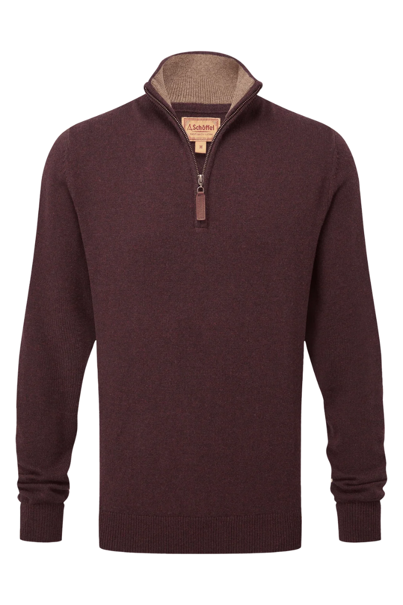 Lewis Lambswool 1/4 Zip Jumper