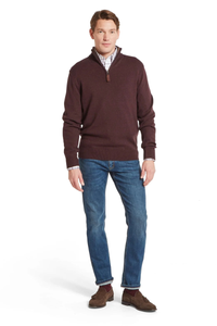 Lewis Lambswool 1/4 Zip Jumper