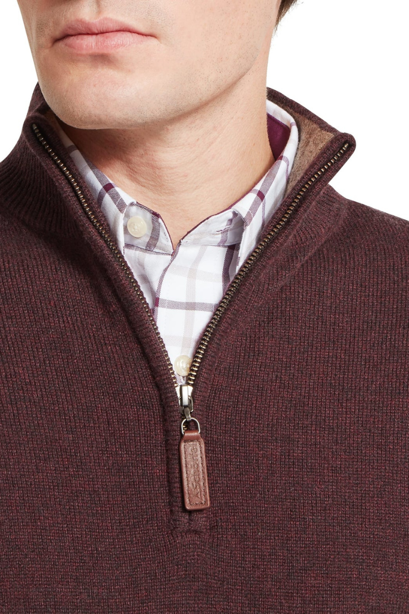 Lewis Lambswool 1/4 Zip Jumper