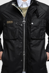 An image of the Barbour International Merton Wax Jacket
