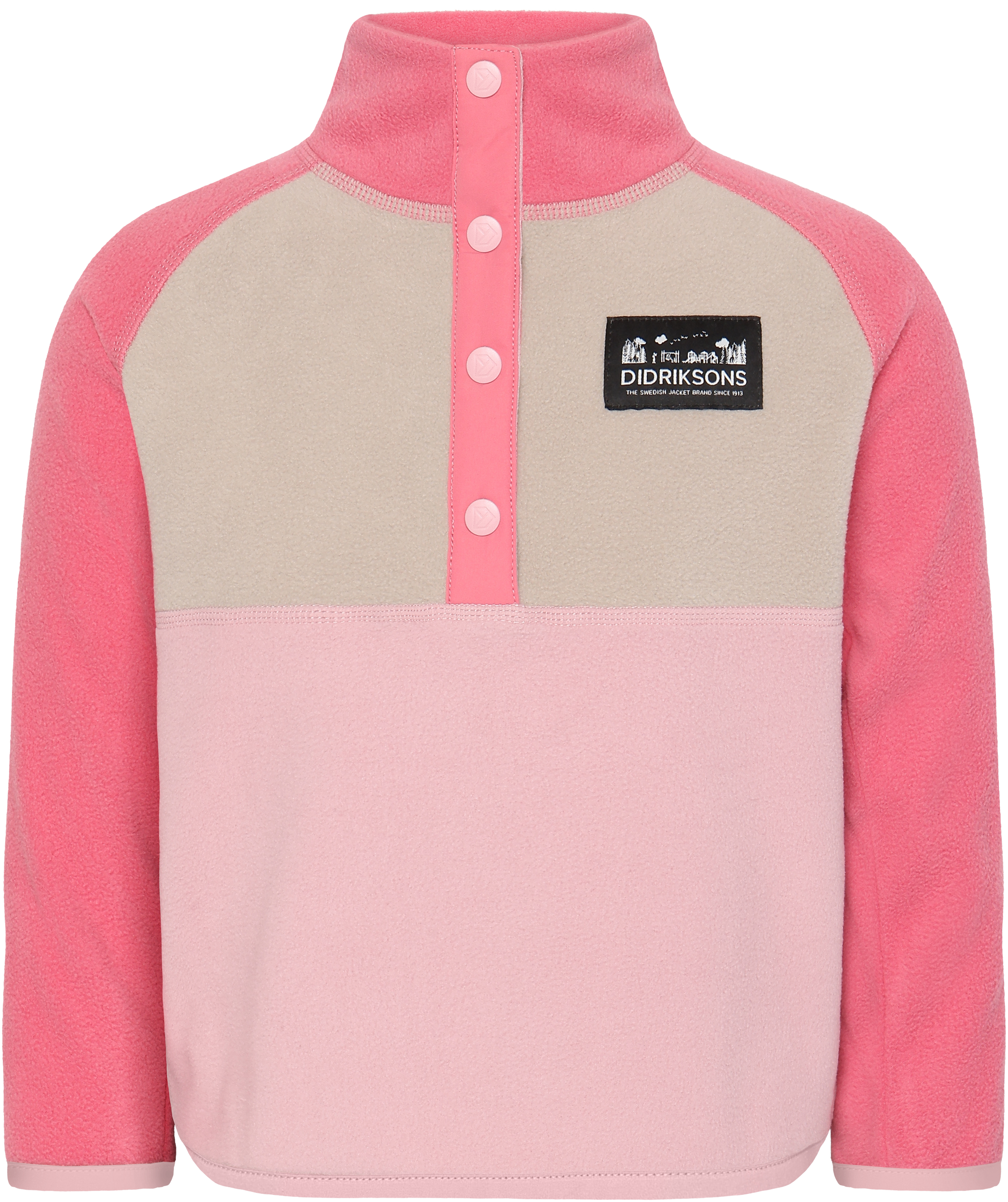 An image of the Didriksons Monte Kids Half Button Fleece