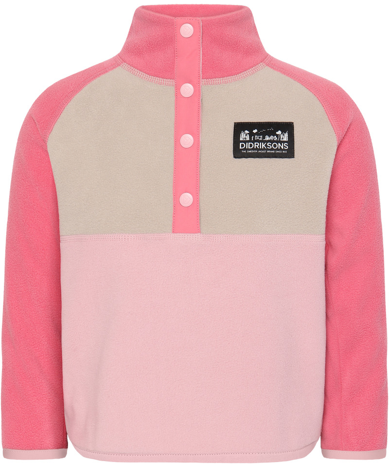 An image of the Didriksons Monte Kids Half Button Fleece