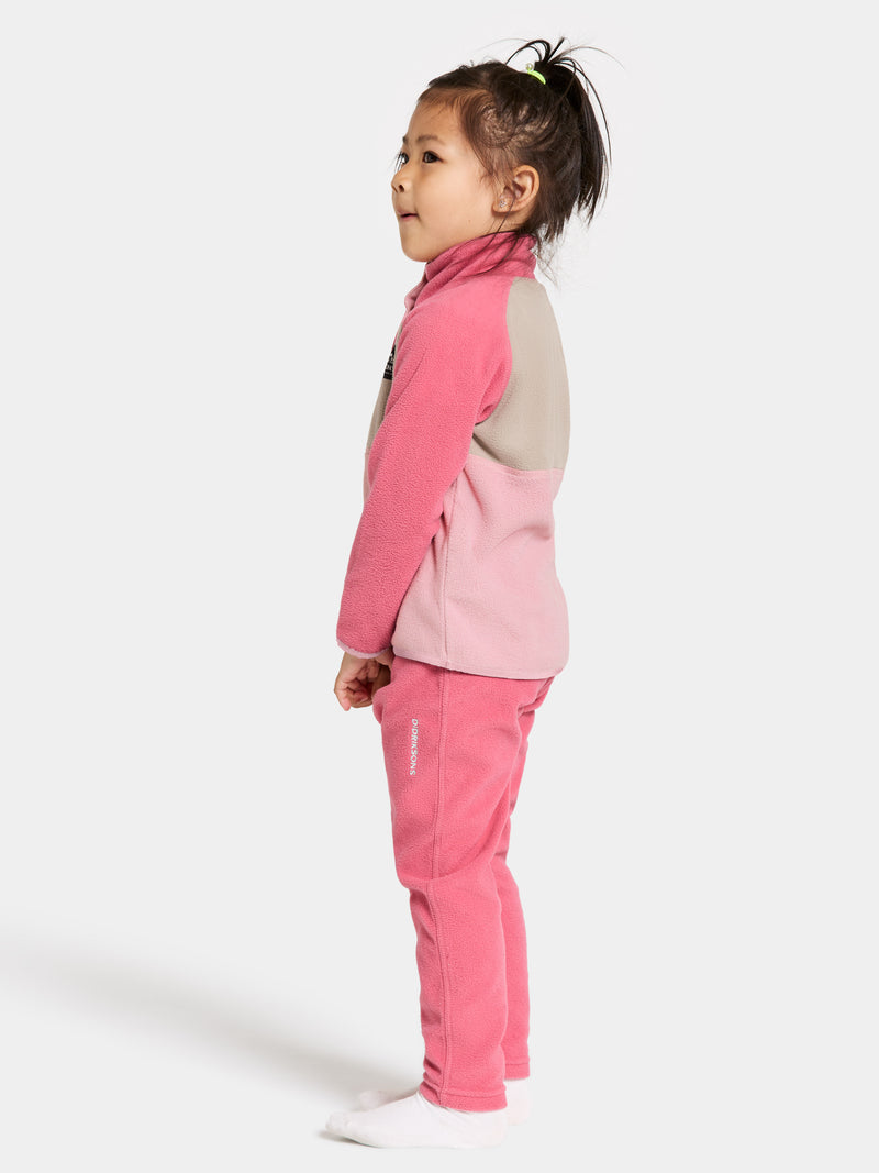 An image of the Didriksons Monte Kids Half Button Fleece