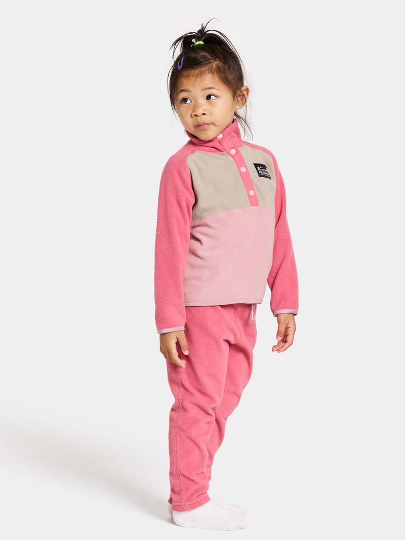 An image of the Didriksons Monte Kids Half Button Fleece
