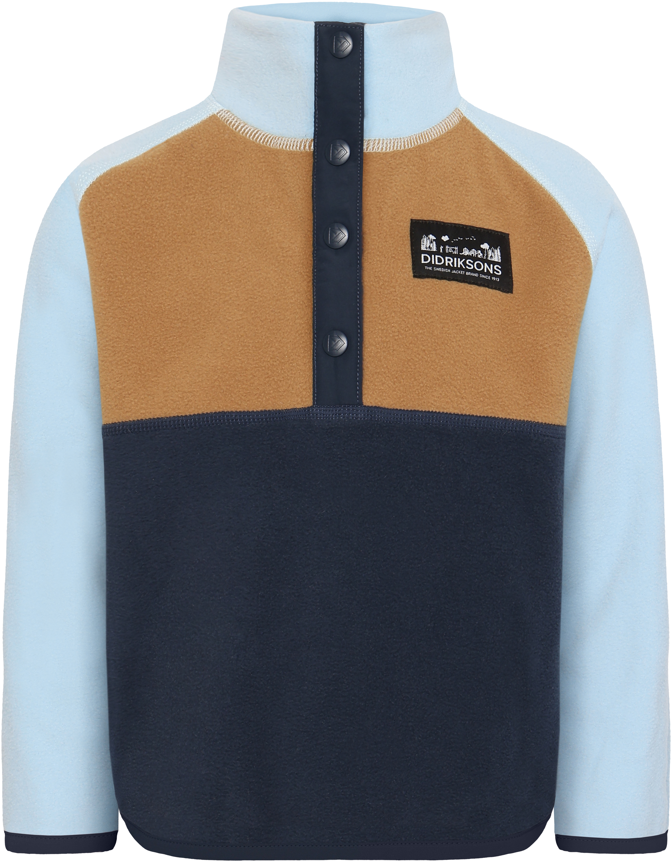 An image of the Didriksons Monte Kids Half Button Fleece
