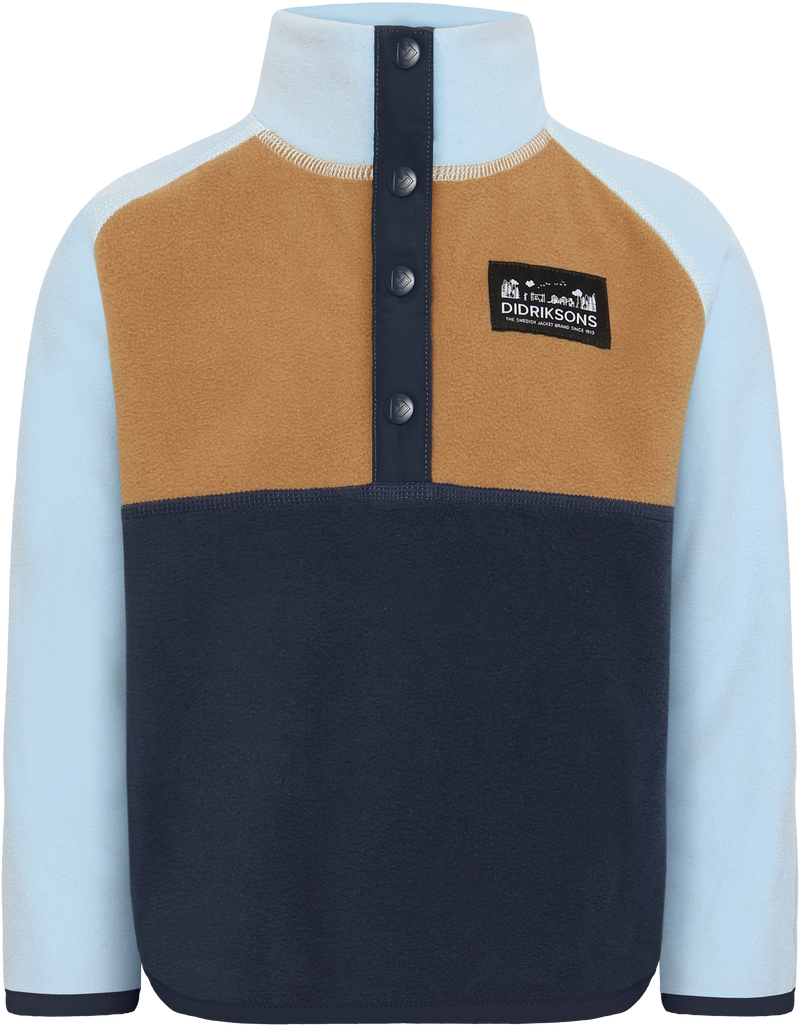 An image of the Didriksons Monte Kids Half Button Fleece