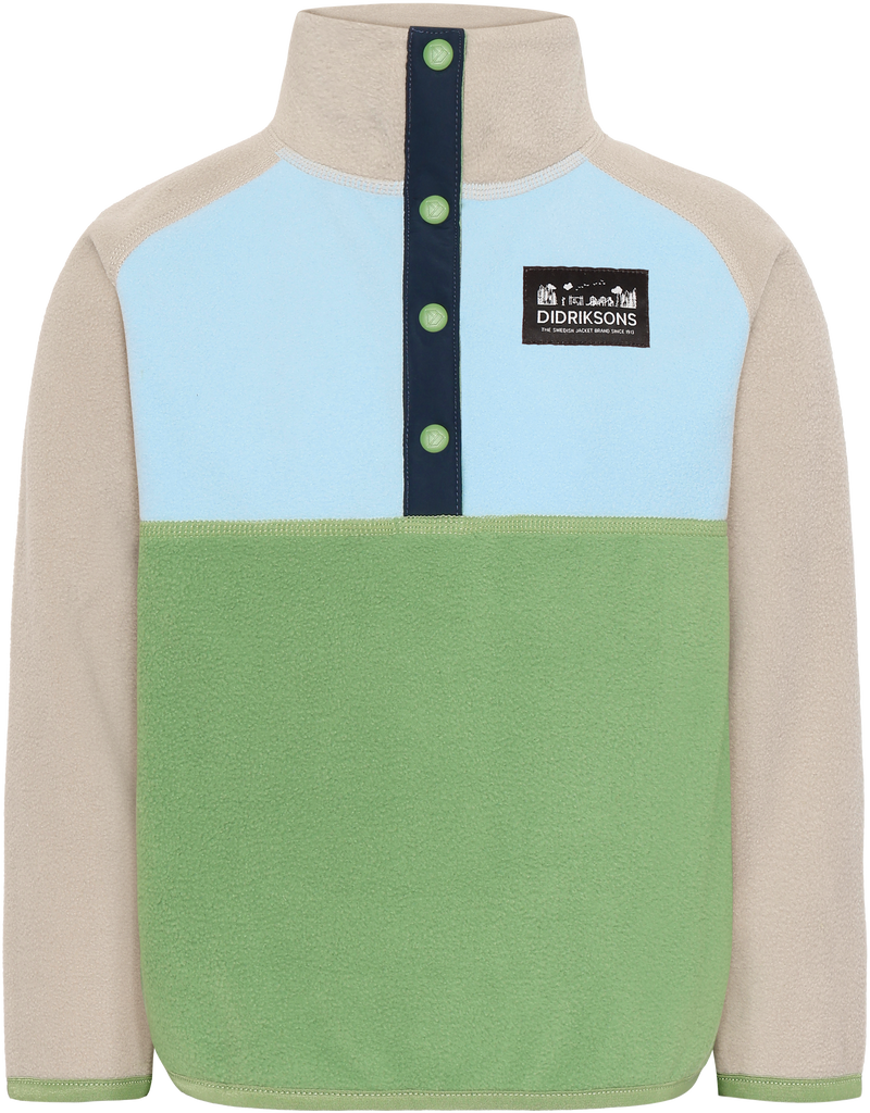 An image of the Didriksons Monte Kids Half Button Fleece