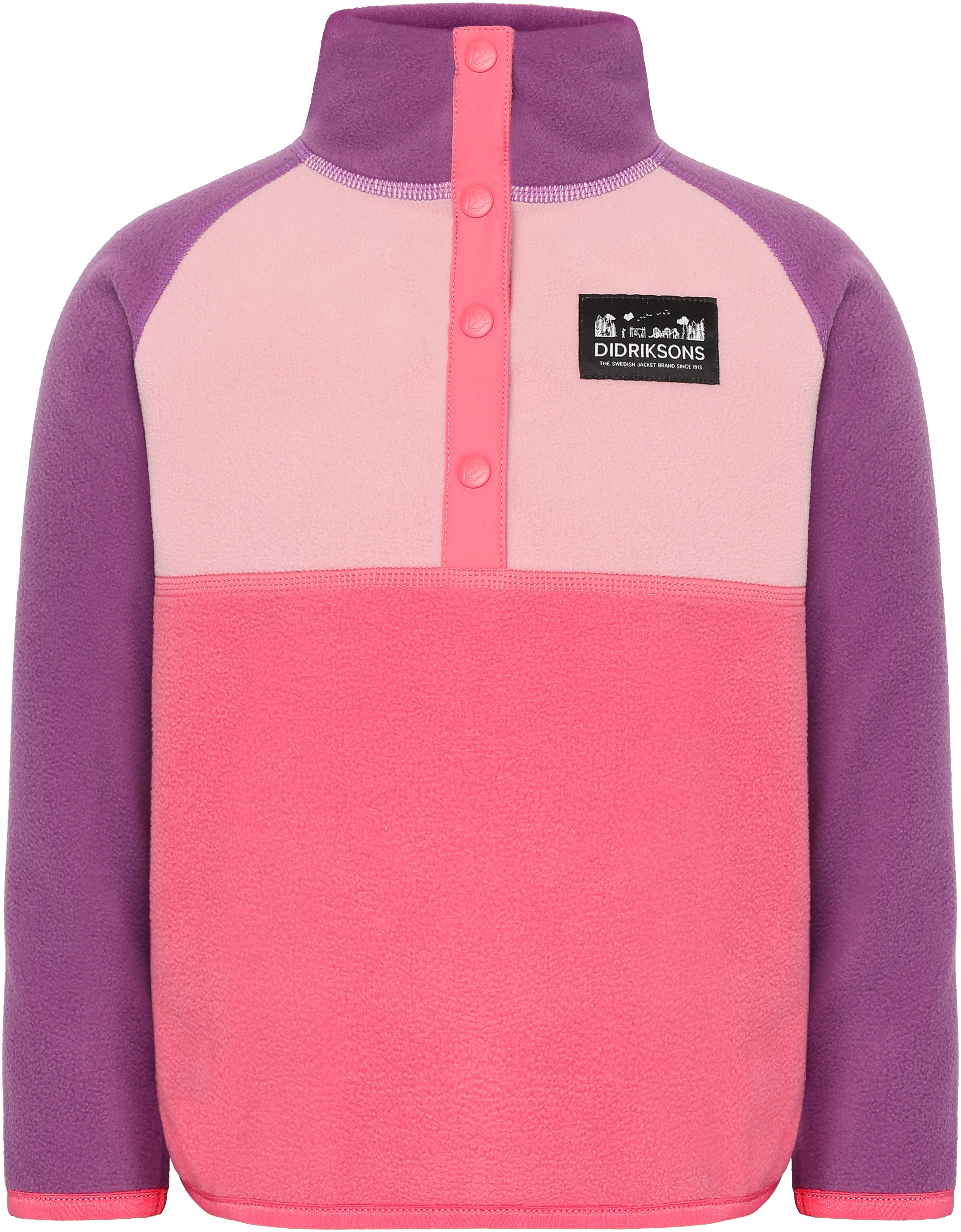 An image of the Didriksons Monte Kids Half Button Fleece