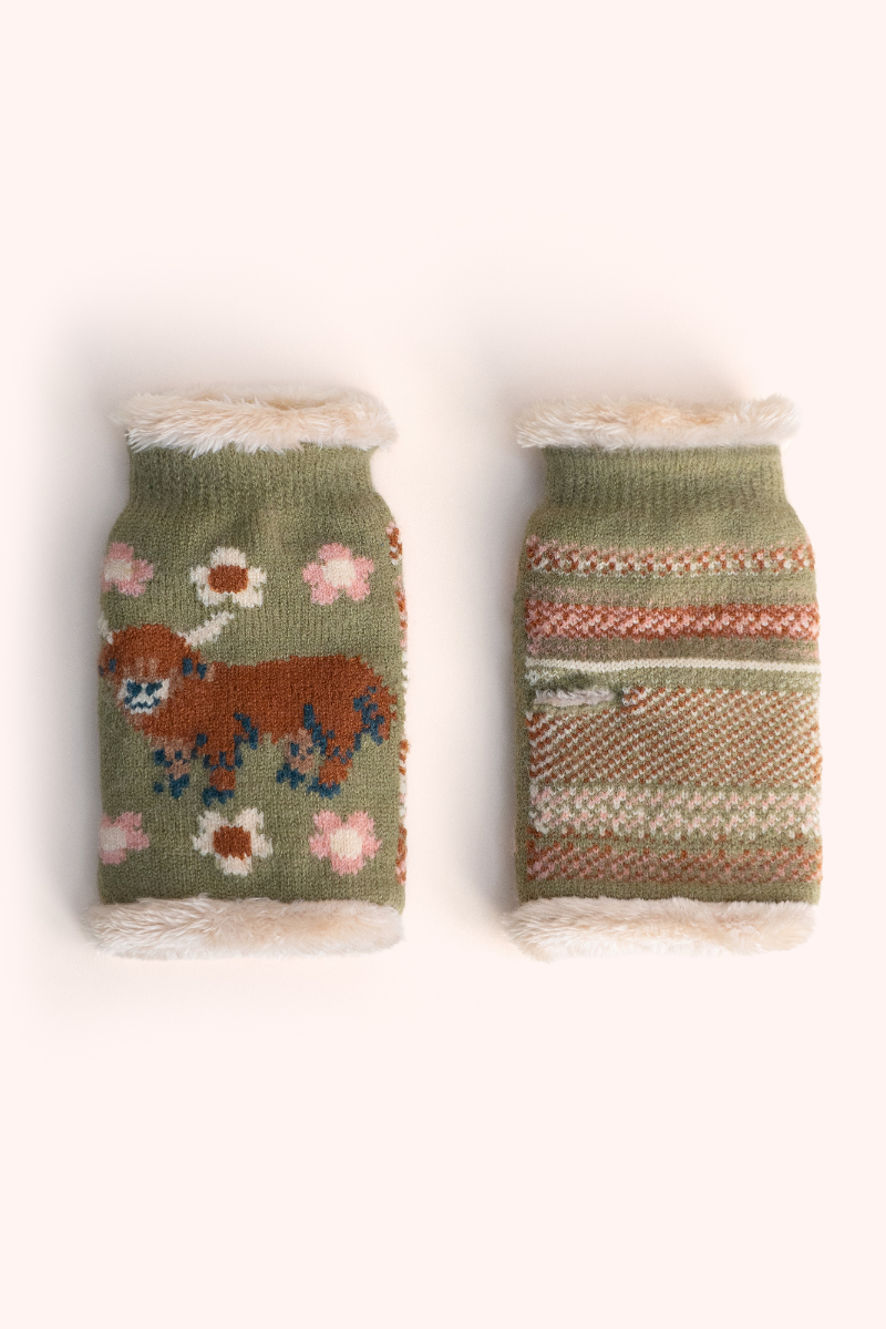 Highland Cow Wrist Warmers