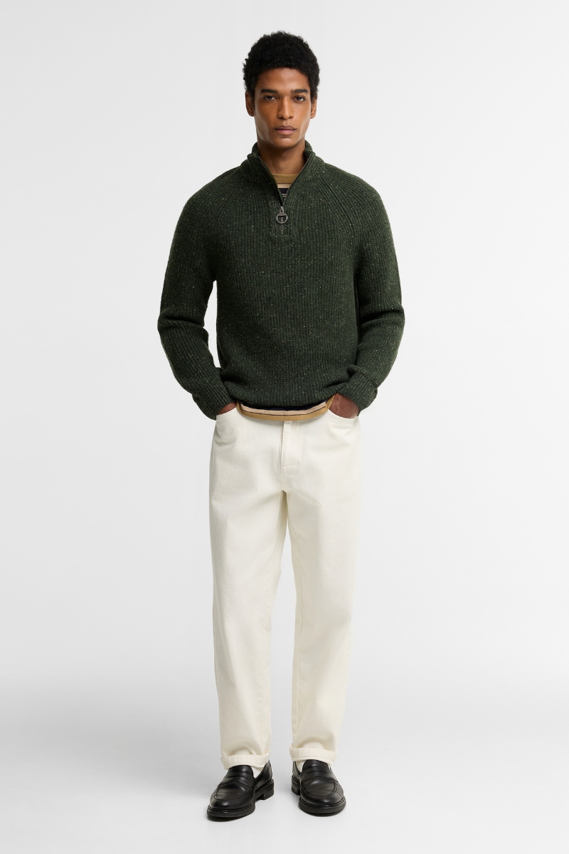 Essentials Fleck Half Zip Jumper