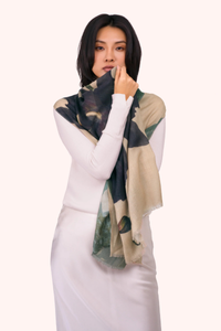 Midnight Orchid Wool Mix Scarf