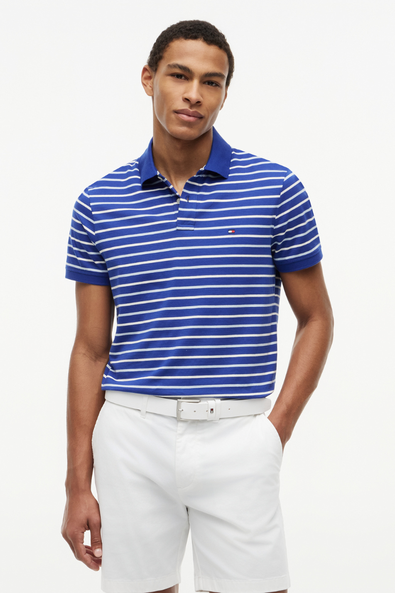 Interlock Stripe Reg Polo