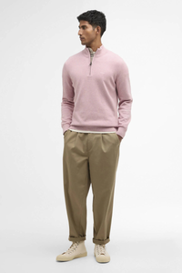 An image of the Barbour Cotton Half Zip Knitted Jumper