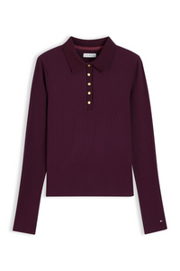 Slim Fit Ribbed Polo Shirt