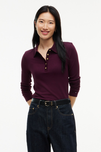Slim Fit Ribbed Polo Shirt