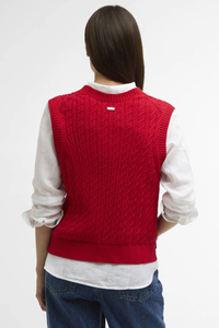 An image of the Barbour Hartland Sleeveless Knitted Jumper