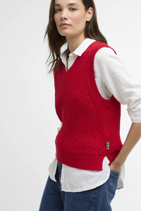 An image of the Barbour Hartland Sleeveless Knitted Jumper