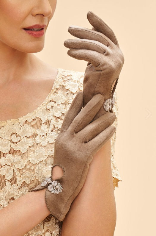 An image of the Powder Suki Faux Suede Gloves