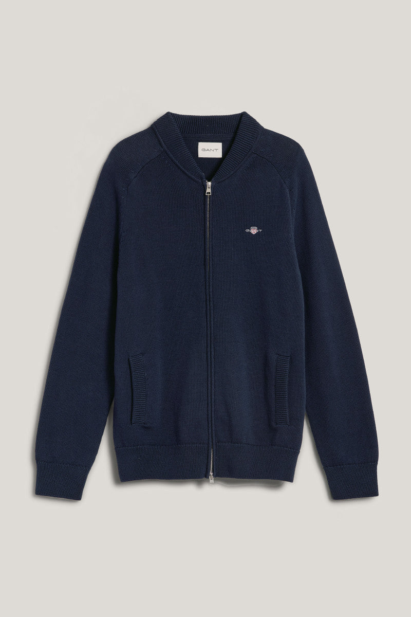 An image of the Gant Casual Cotton Bomber Cardigan