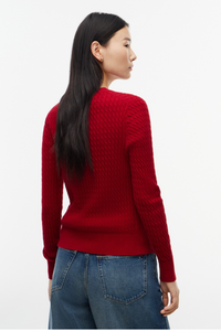 Fine Cable Knit Slim Jumper