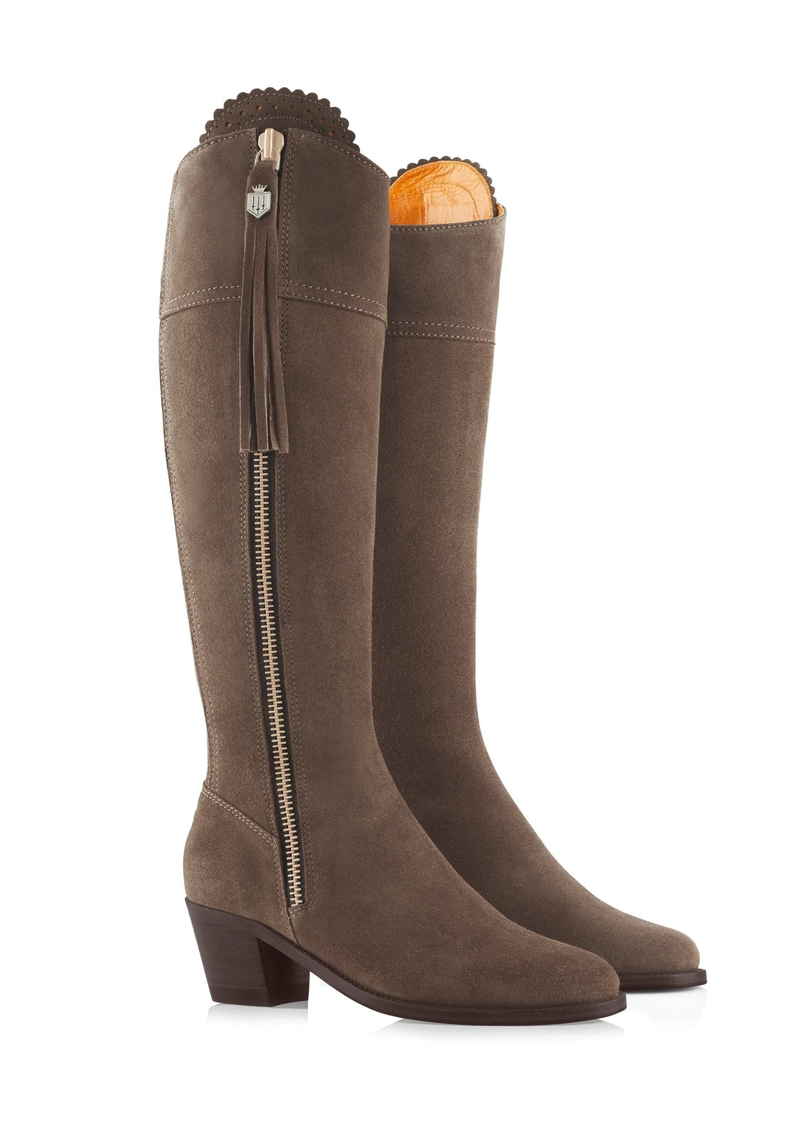 An image of the Fairfax & Favor Fairfax & Favor Heeled Regina Fog Suede