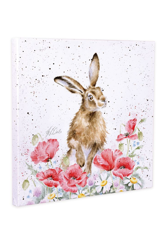 Hare in Flowers Canvas