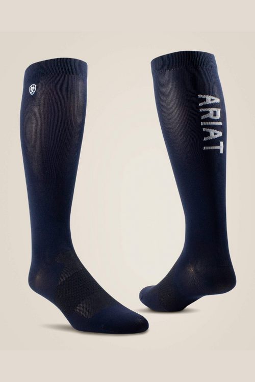 An image of the Ariat Essential Performace Socks in the colour Navy.