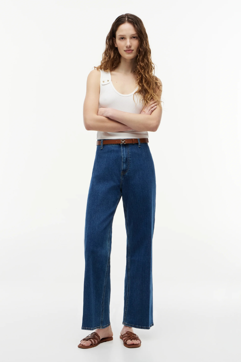 Wide Leg Hw Ankle Jeans