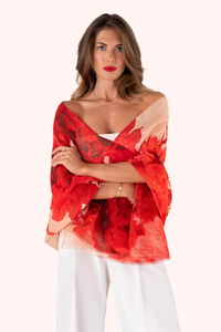 An image of the Powder Linen/Cotton Scarf