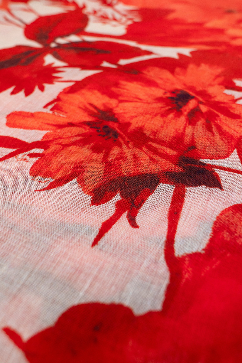 An image of the Powder Linen/Cotton Scarf