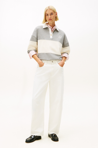 An image of the Tommy Hilfiger Gold Button Rugby Fleece Sweatshirt