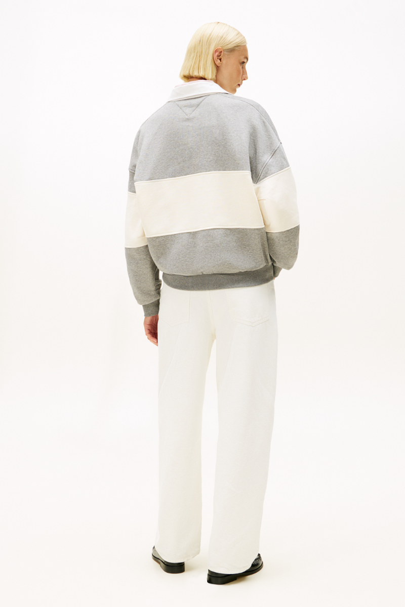 An image of the Tommy Hilfiger Gold Button Rugby Fleece Sweatshirt