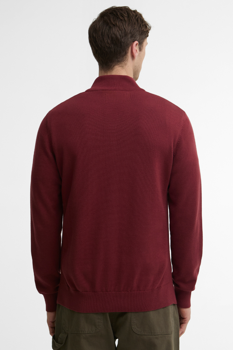 Cotton Quarter Zip Knitted Jumper