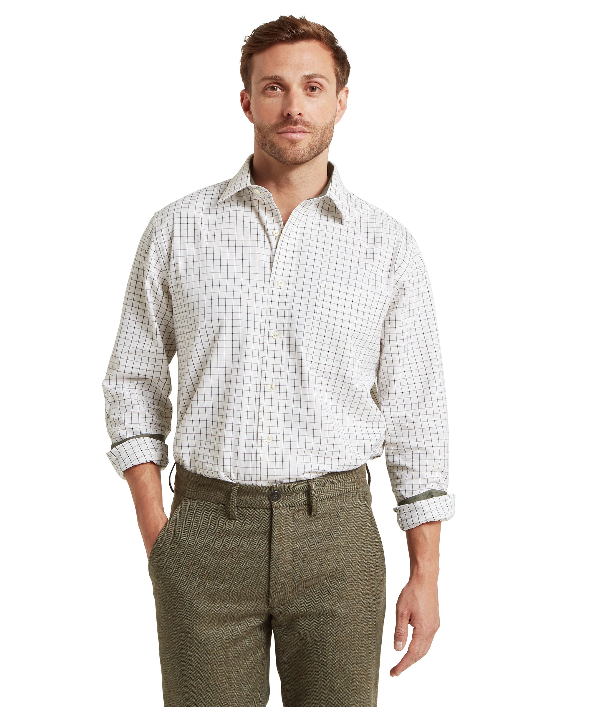 An image of the Schoffel Burnham Tattersall Classic Shirt