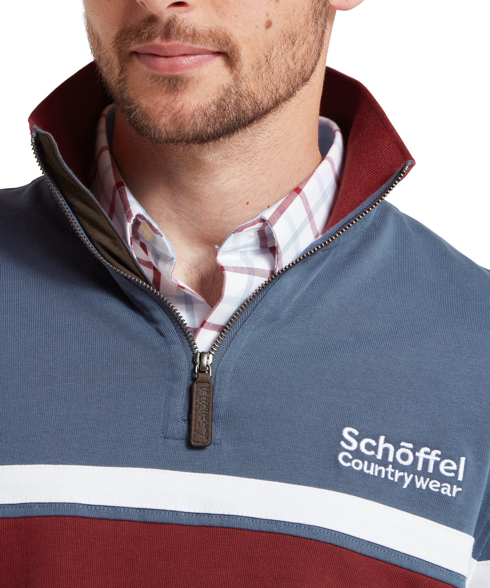 An image of the Schoffel Unisex Exmouth Heritage 1/4 Zip