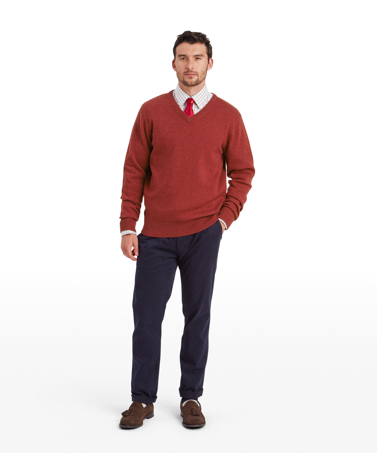An image of the Schoffel Lewis Lambswool V-Neck Jumper