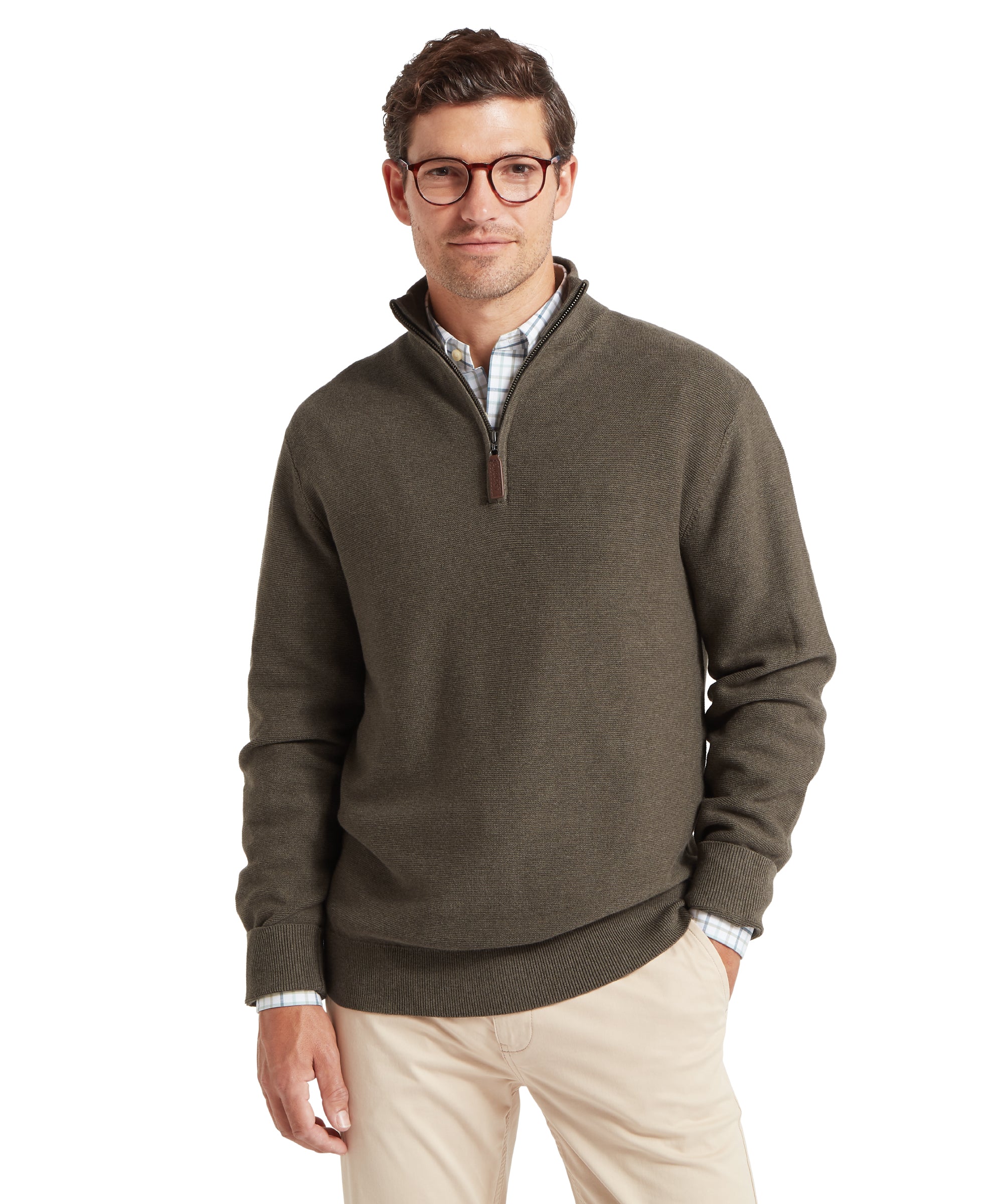 An image of the Schoffel Porthleven 1/4 Zip Jumper