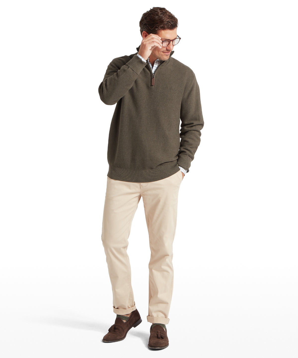 An image of the Schoffel Porthleven 1/4 Zip Jumper